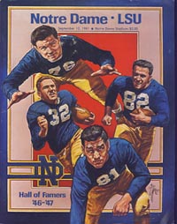 1981 Notre Dame-LSU Program Cover